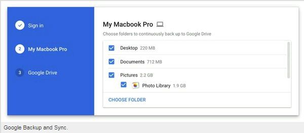 Đã có thể tải về Google Backup and Sync