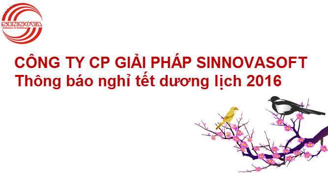 Thông báo lịch nghỉ Tết Dương lịch 2016